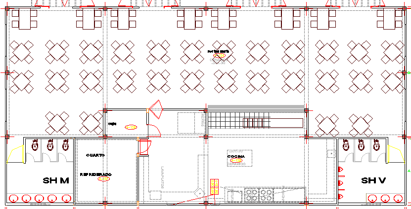 Arc Club House Architecture Layout and Structure Details dwg file
