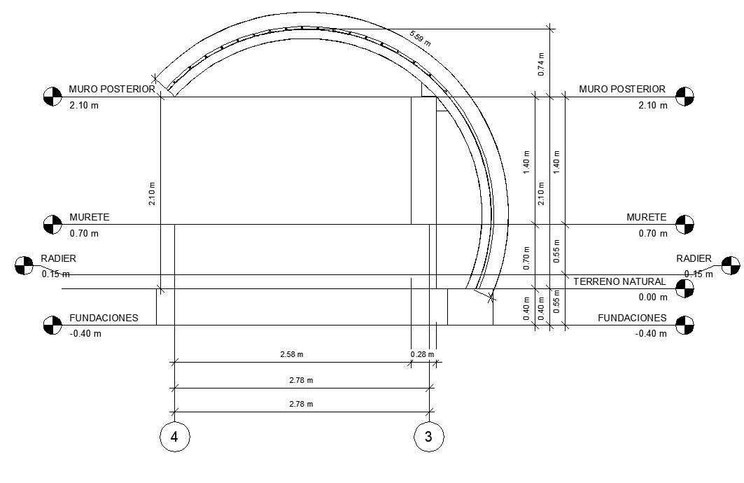 Arch shape structure