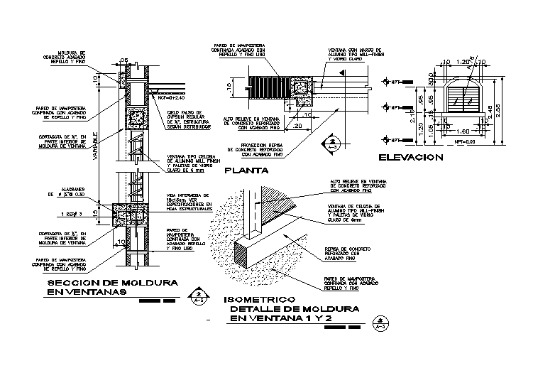 Arch Window Fixing With Sectional Elevation CAD Drawing DWG File