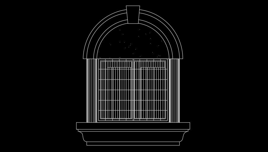 Arch cum checked design traditional type window download now