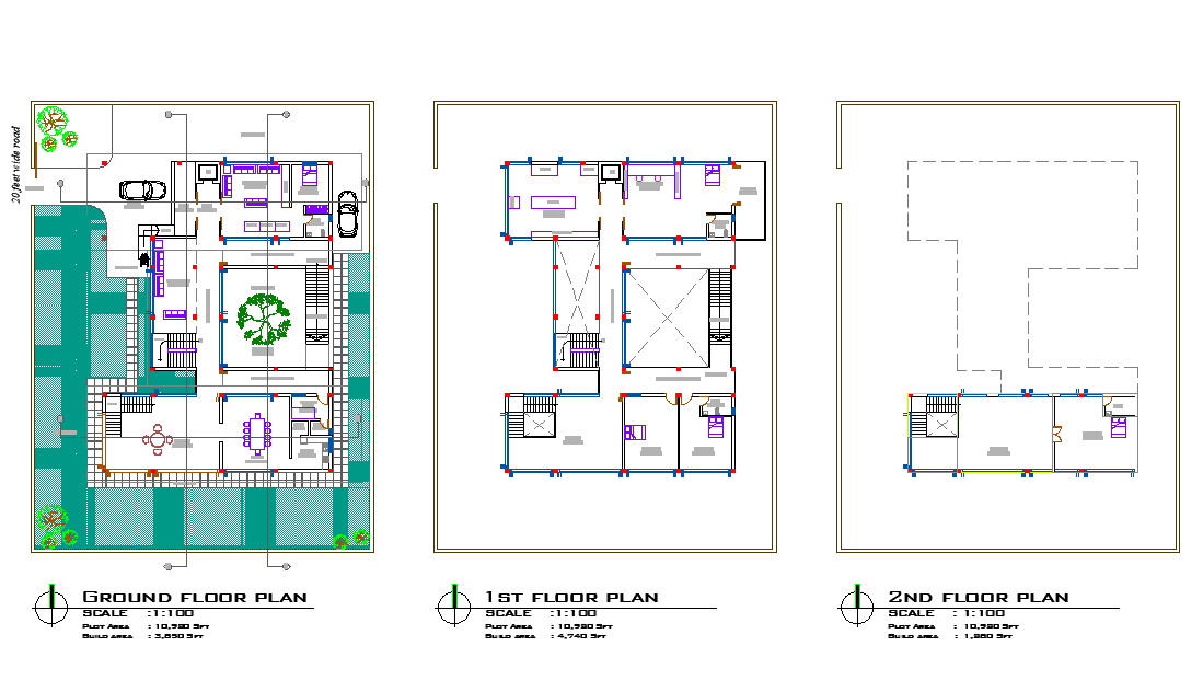 Architect House planning autocad file