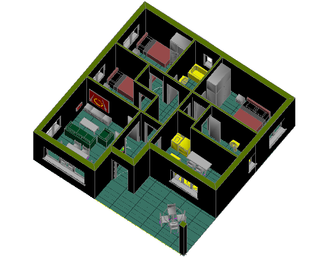 Architect design house plan detail dwg file