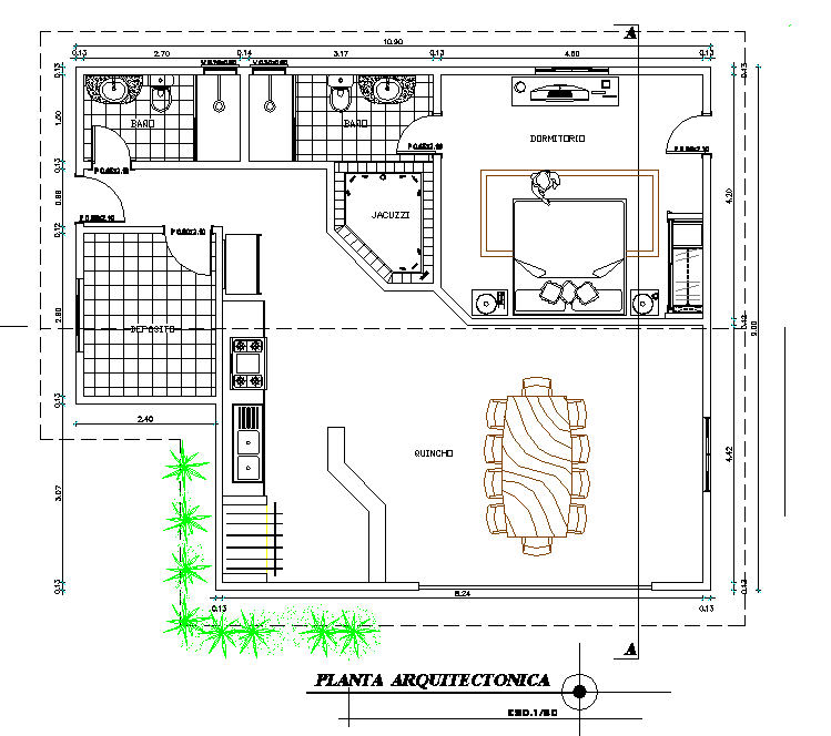 Architect design housing detail dwg file