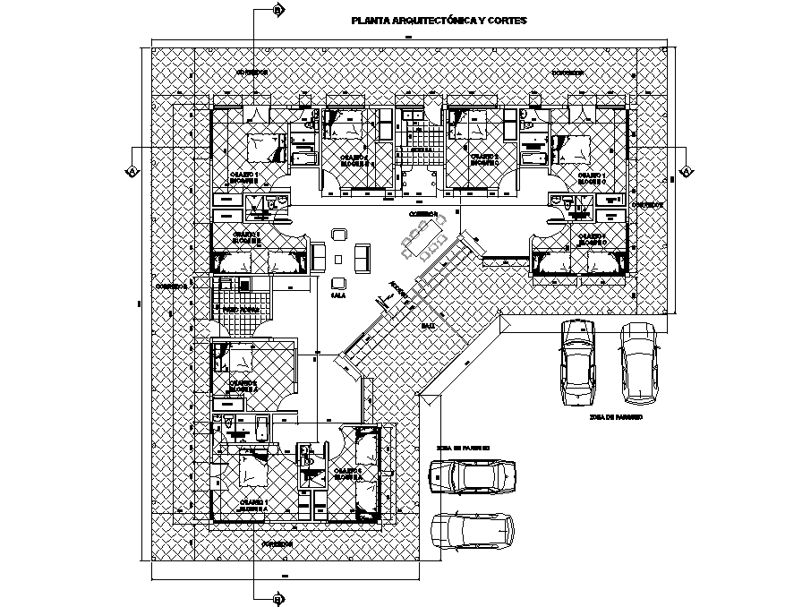 Architect house plan detail layout file