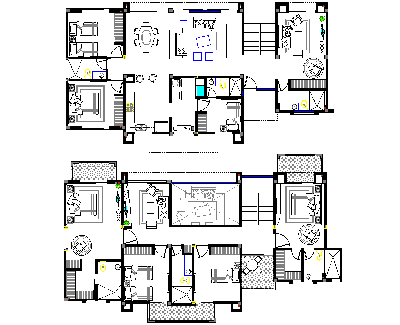 Architect house planing autocad file