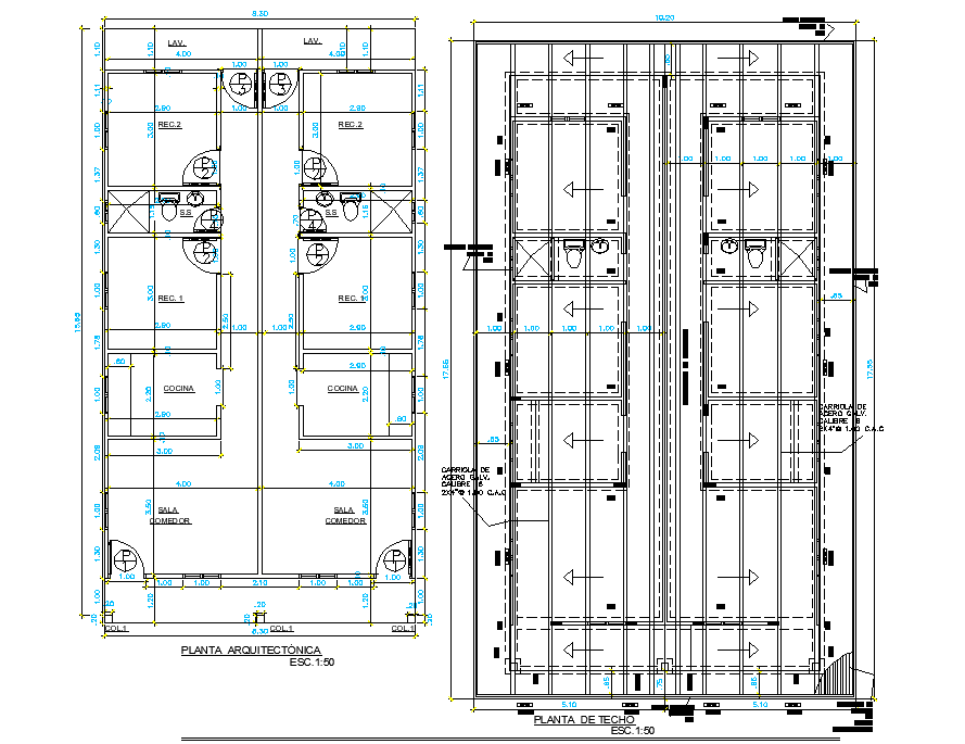 Architect house planning autocad file