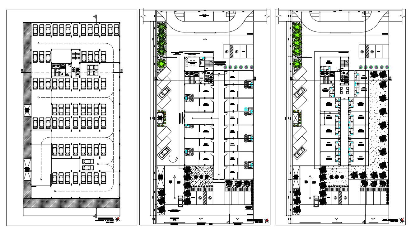 Architects Office Floor Plan DWG File