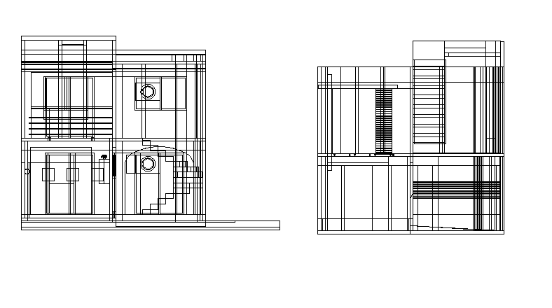 Architectural 3d elevation plan of a house