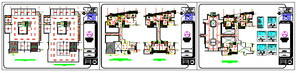 Architectural Based Flat design drawing