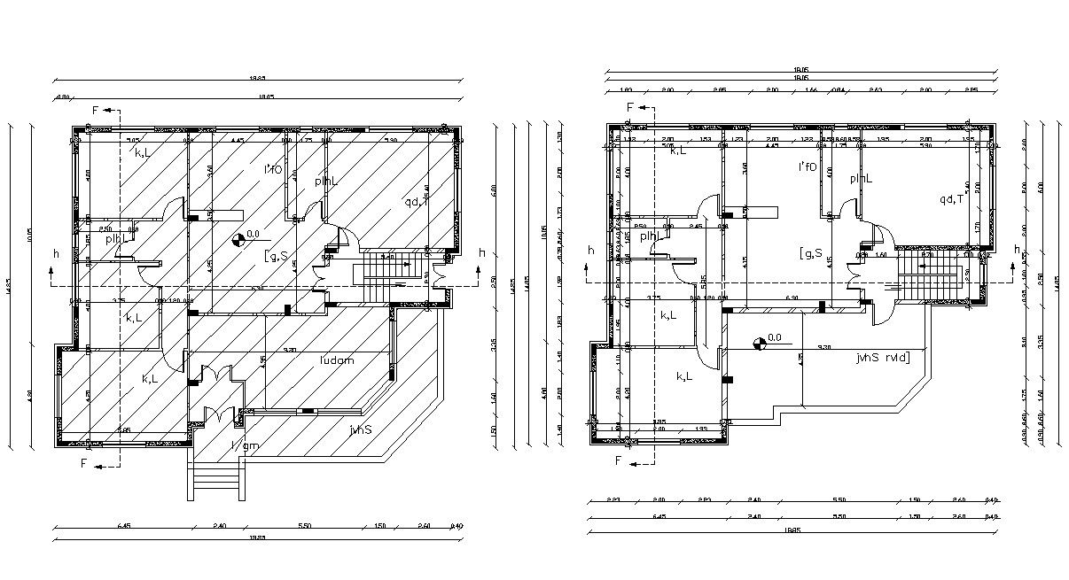Architectural Building House Floor Plan With Dimension