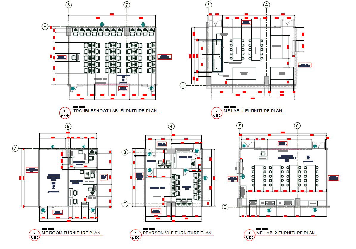 Architectural Furniture plan CAD drawing