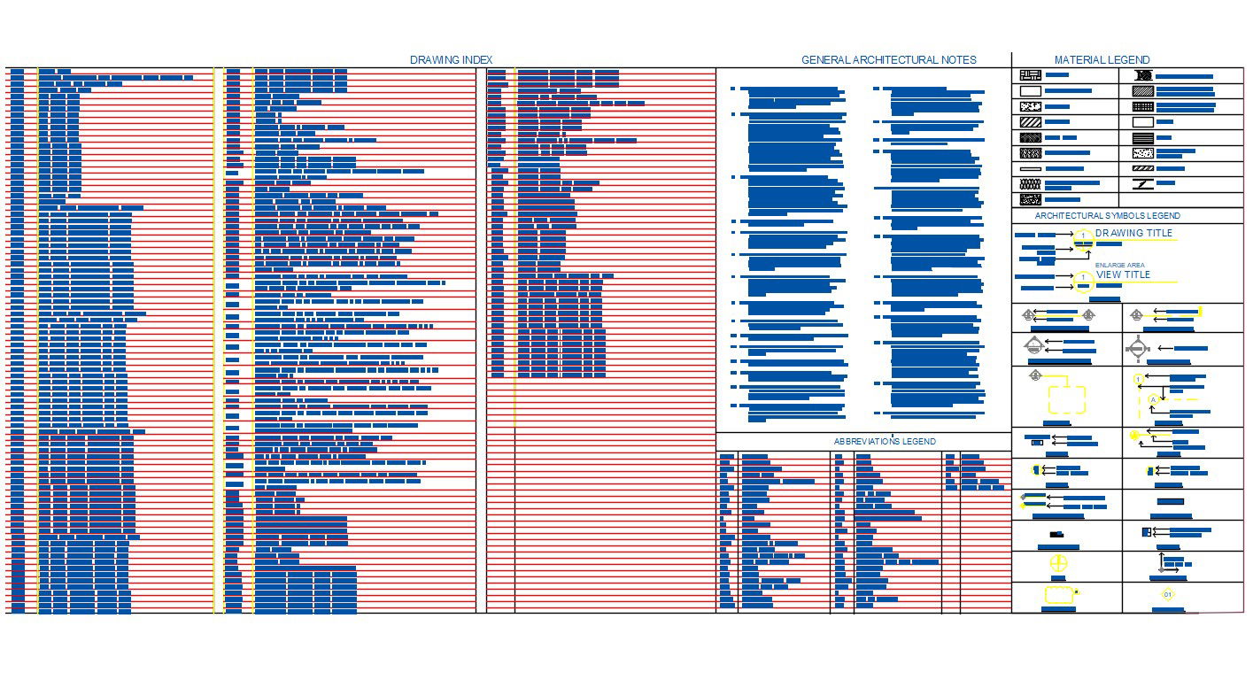 Architectural General notes