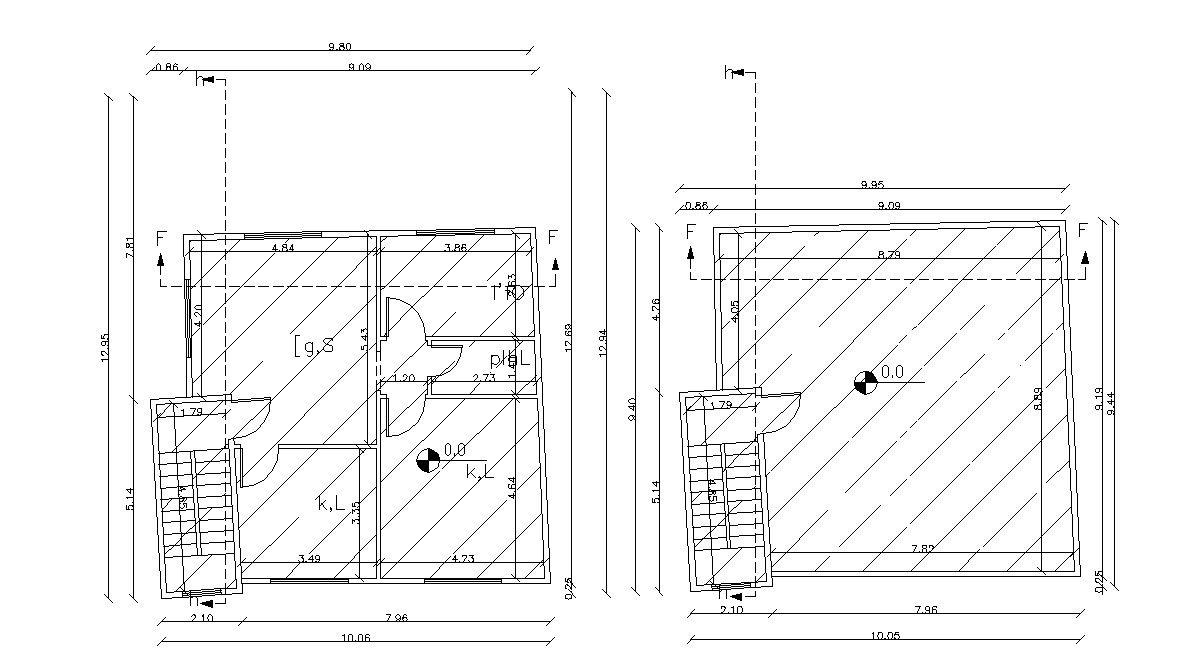 Architectural House And Terrace Floor Plan CAD File