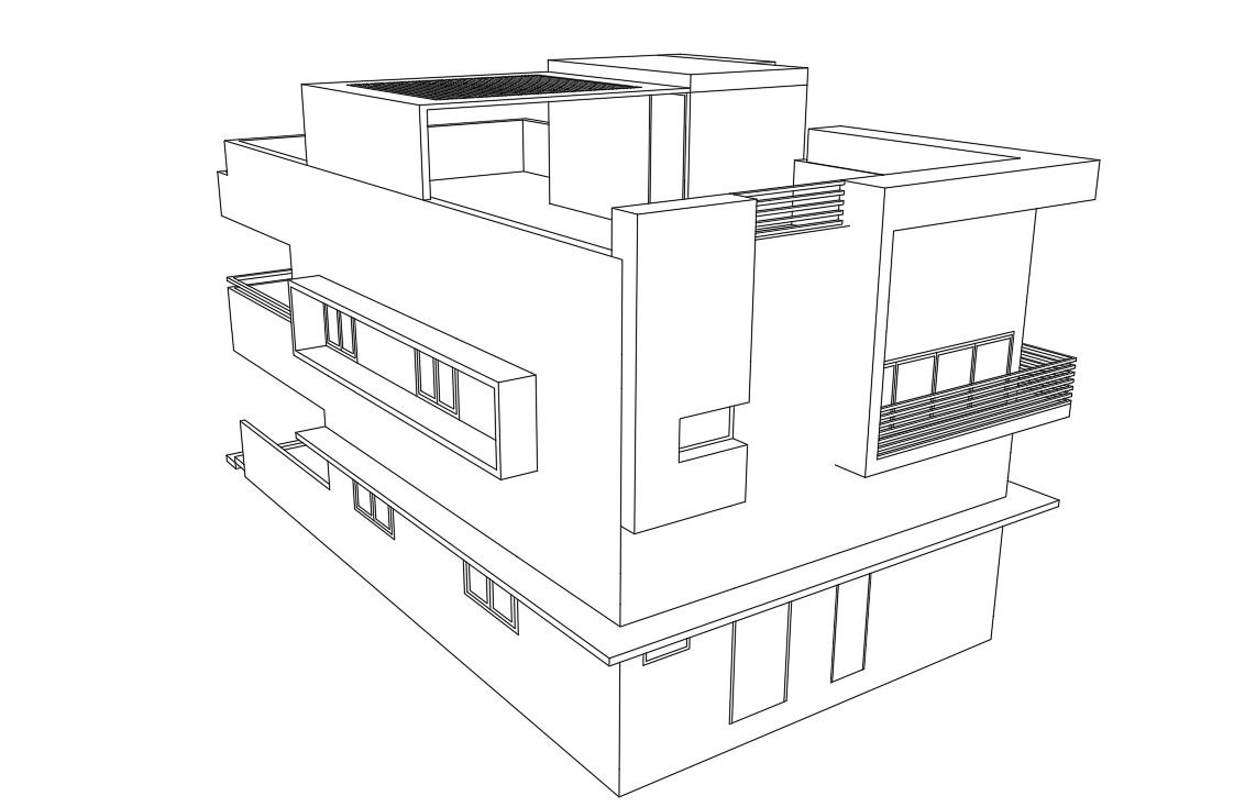 Access the 3D Architectural House Layout in AutoCAD Drawing File