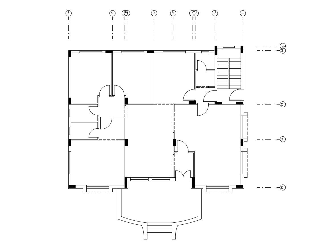 Architectural Huge Bungalow Plan And Structural Column Design