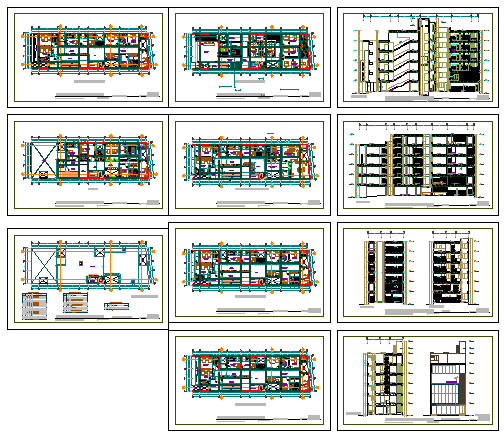 Architectural Modern clinic design drawing