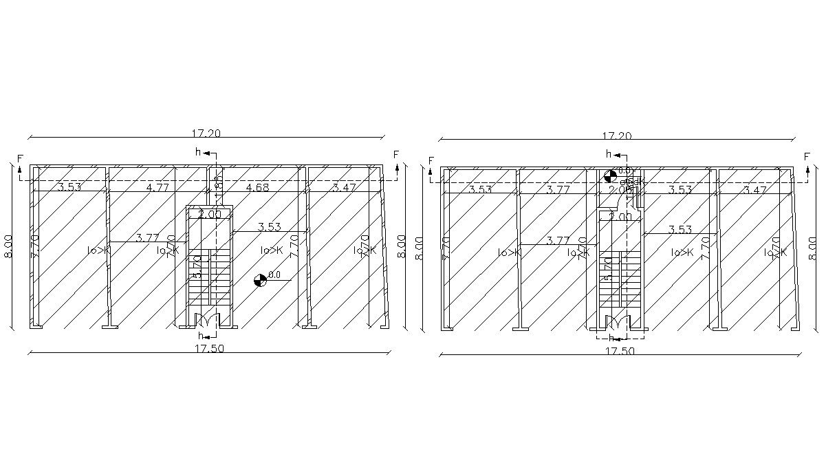 Architectural Plan Of Commercial Building Design CAD Drawing