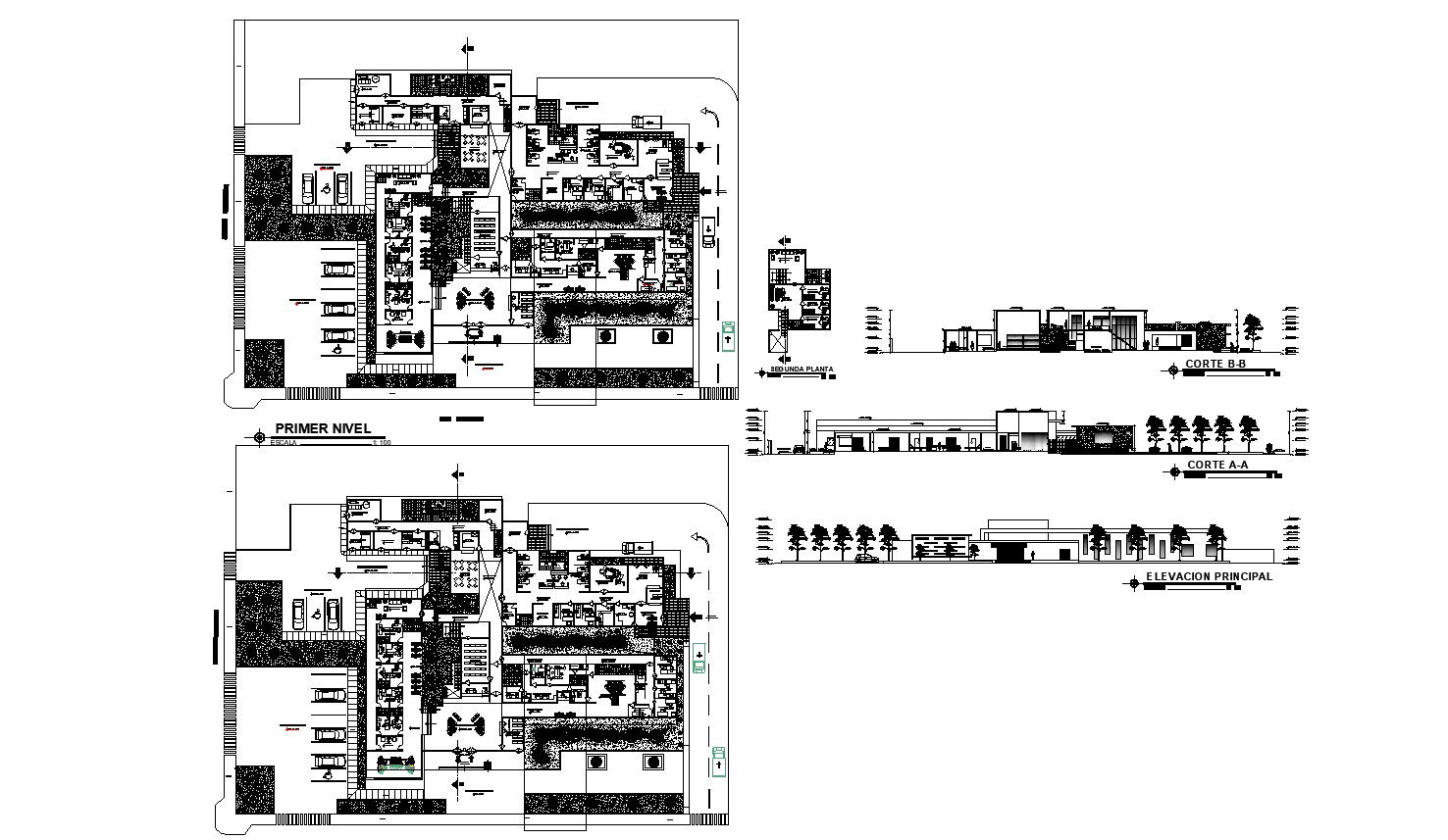 Hospital Building Plan In AutoCAD File