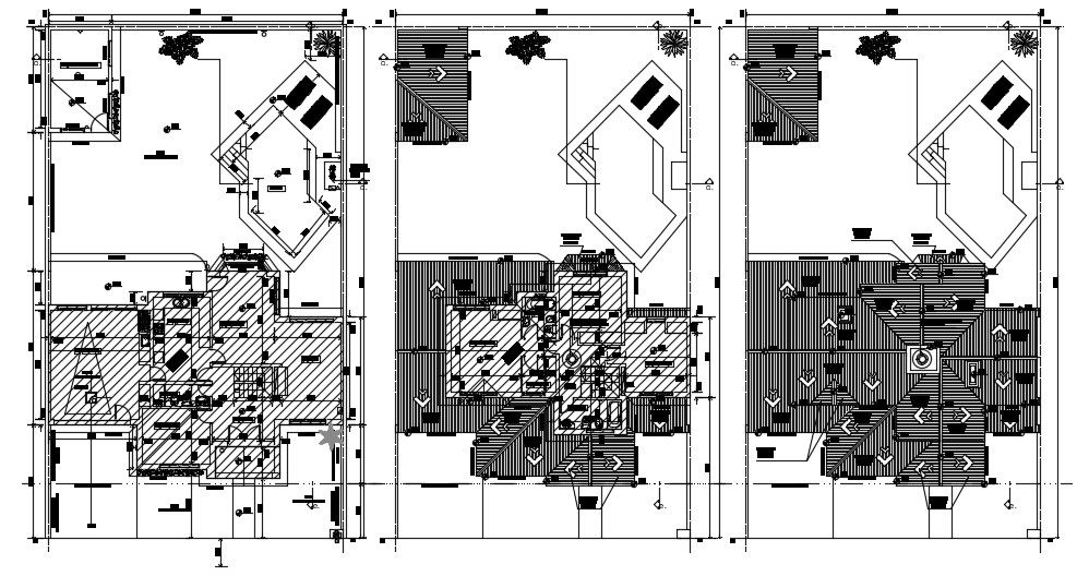 Architectural house plans in AutoCAD file