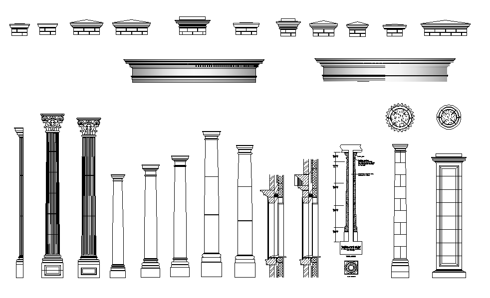 Architectural and pillar details 