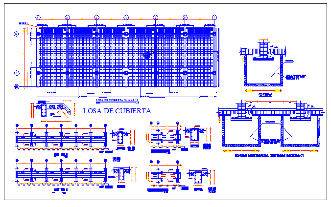 Architectural and structural design of a college dwg file