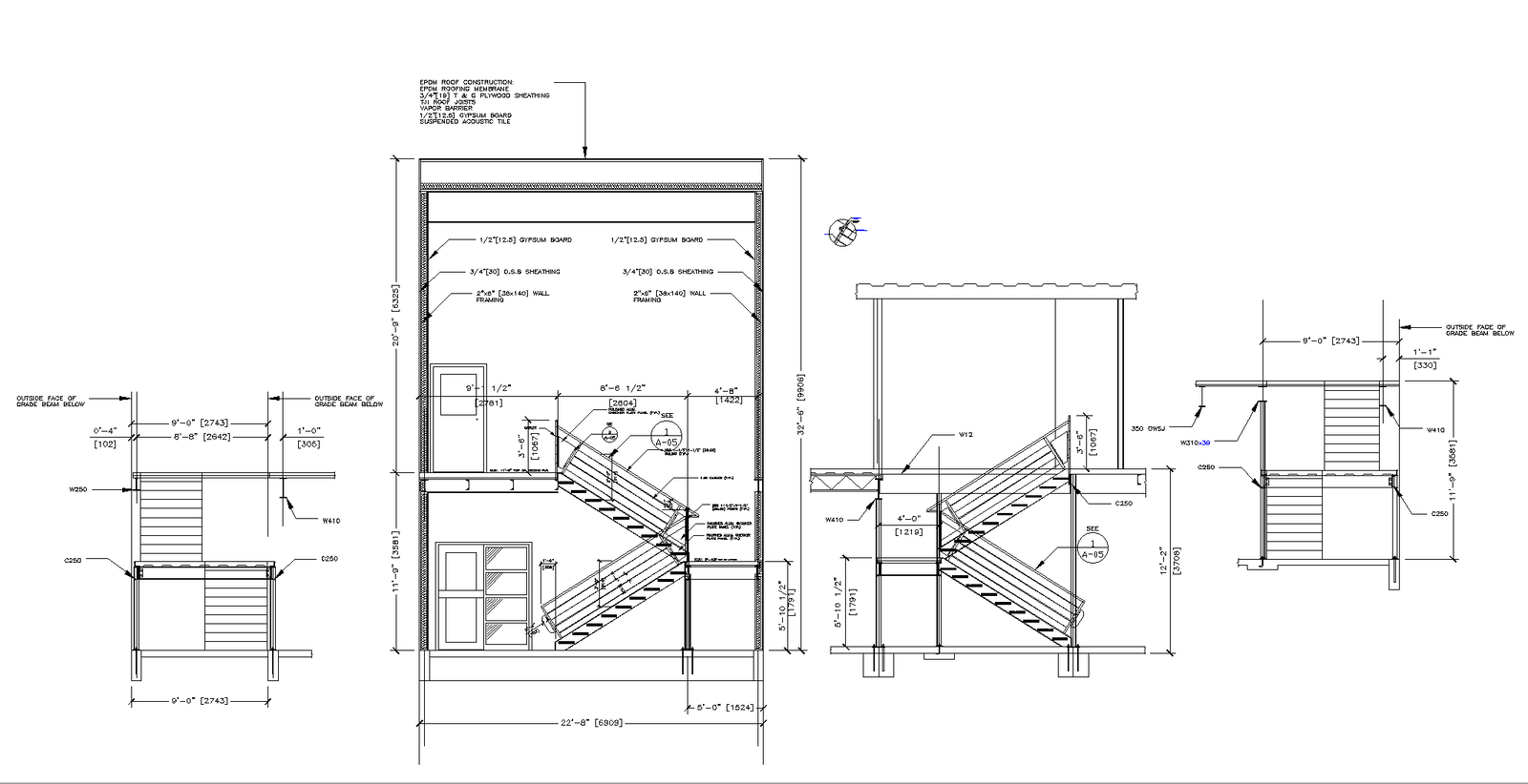 Architectural annotation scaling plan detail dwg file.