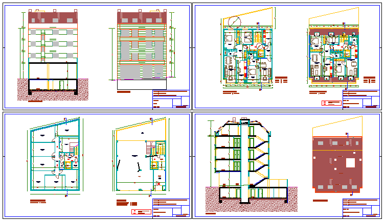 Architectural based Housing design drawing in height