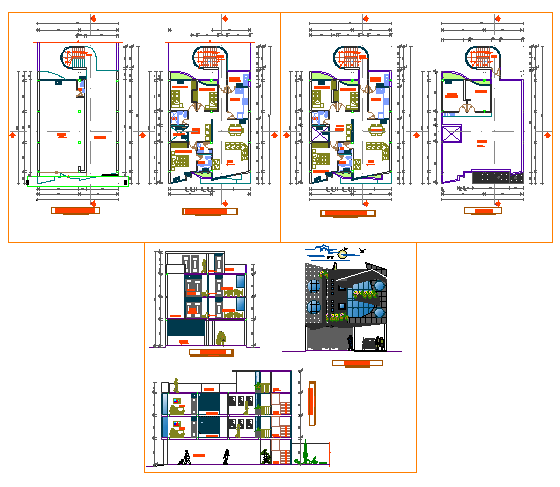 Architectural based house design drawing