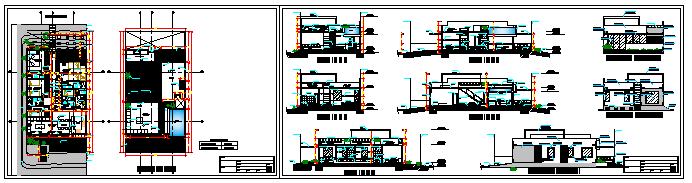 Architectural beach house design drawing