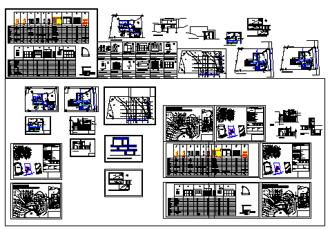 Architectural building construction design drawing