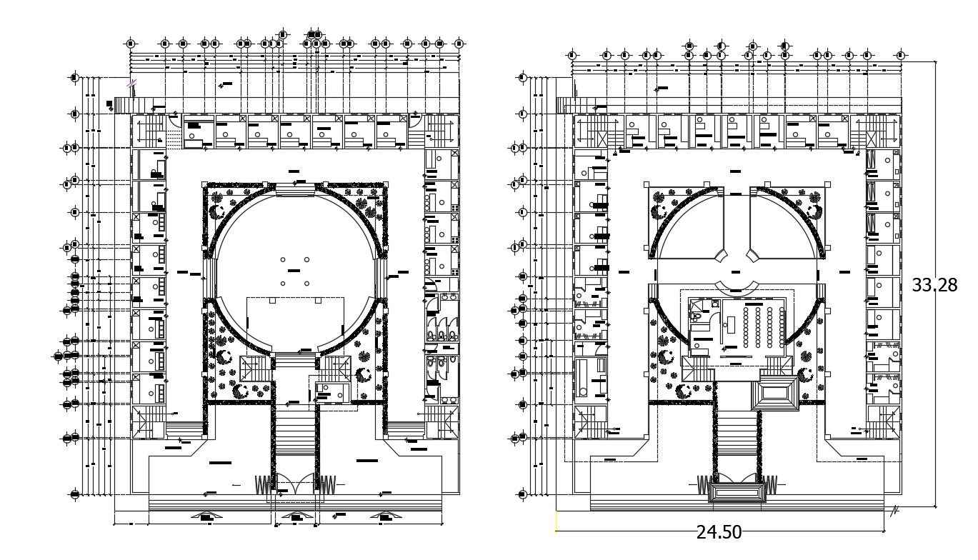 Architectural Building Floor Plan CAD File