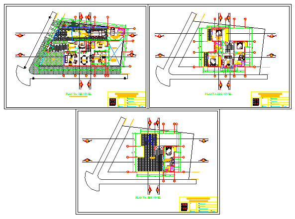 Architectural design drawing of single family residence layout