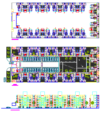 Architectural design of Flat design drawing