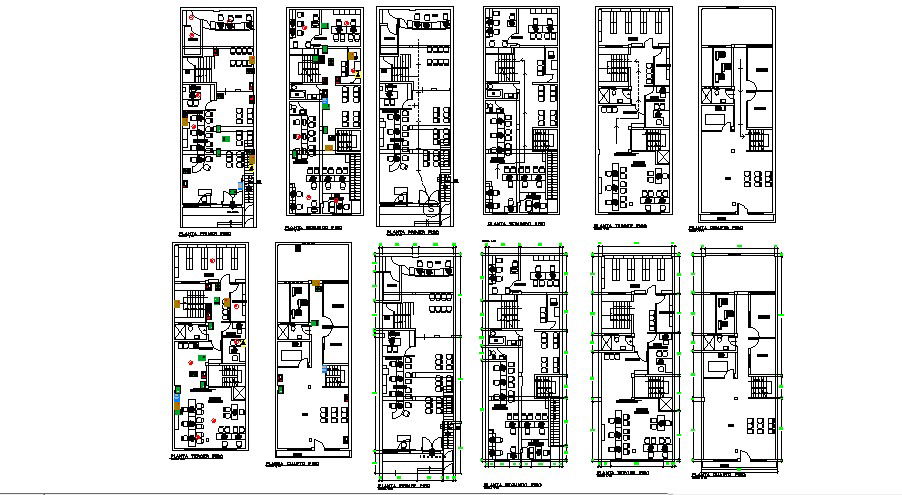 Architectural design of building 6.50mtr x 20.62mtr with detail dimension in dwg file