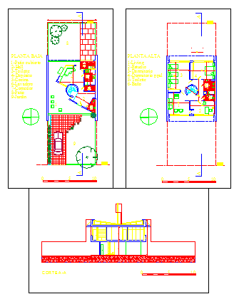 Architectural house design drawing