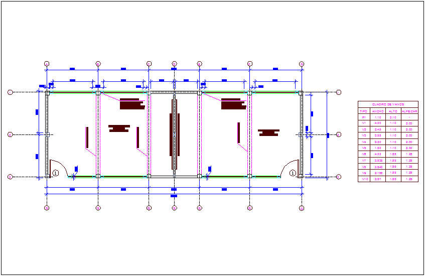 Architectural improvement plan dwg file
