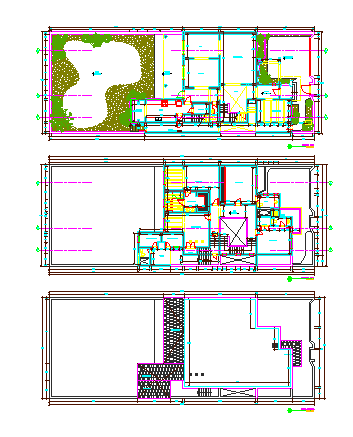 Architectural layout design drawing of single family bungalow design drawing