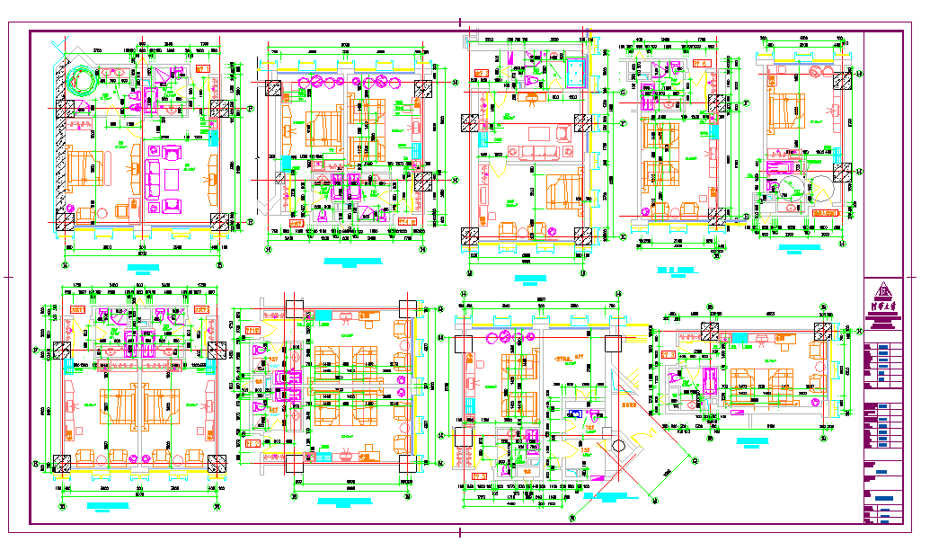 Architectural layout plan of a Apartment dwg file