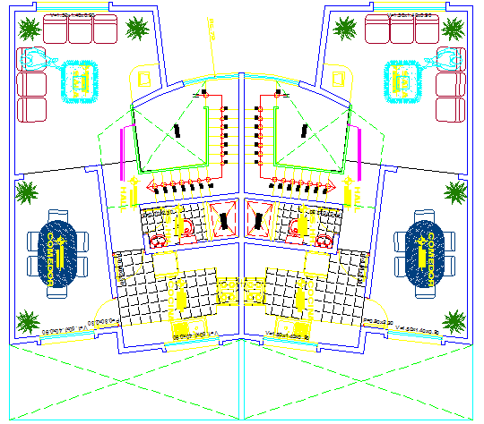 Architectural layout plan of a house dwg file
