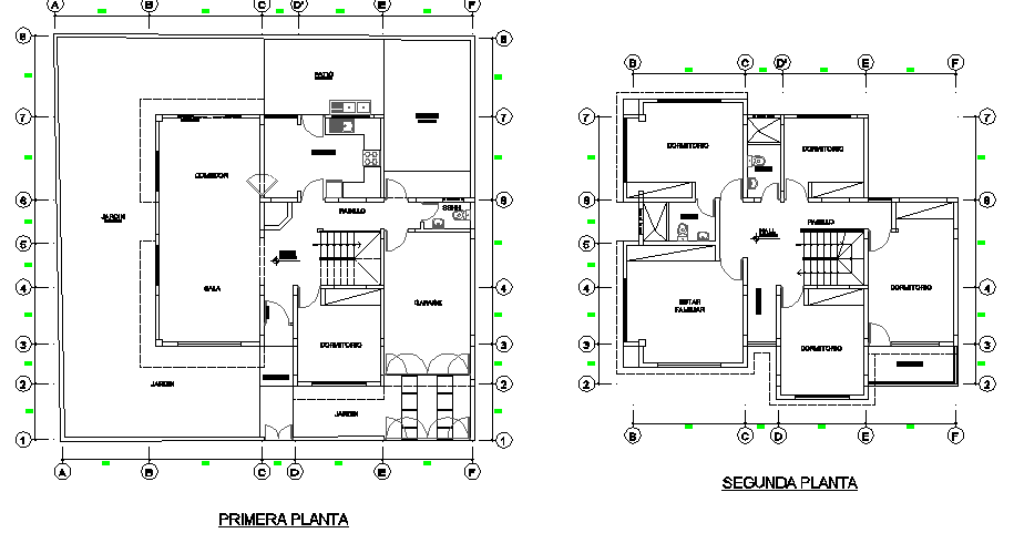 Architectural layout plan of a house dwg file