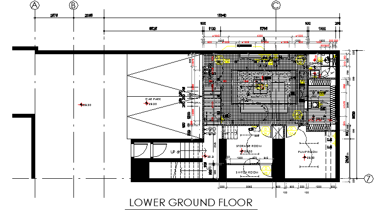 Architectural layout plan of building