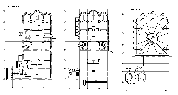 Architectural layout plan of church