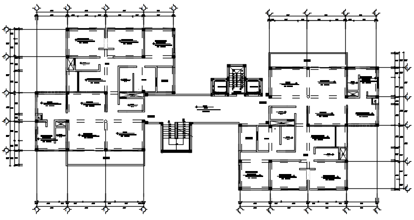 Architectural plan of flat design with detail dimension in autocad