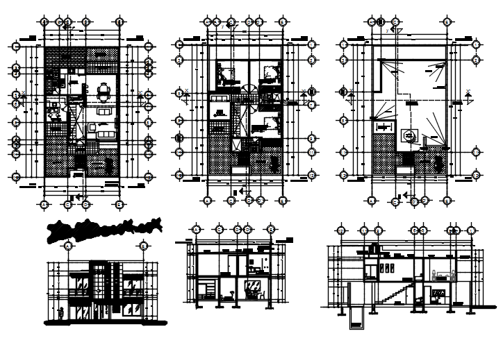 Architectural plan of house 11.55mtr x 15.18mtr with detail dimension