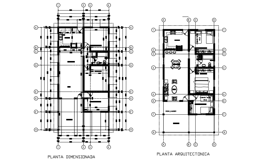 Architectural House Plan AutoCad file