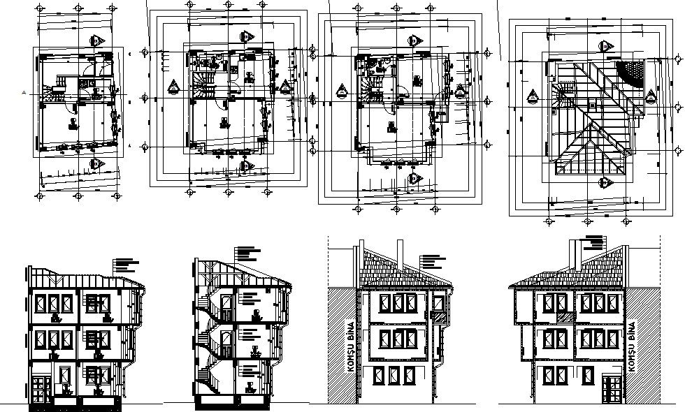 Apartment plan in AutoCAD