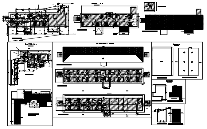 Architectural plan of the clinic with detail dimension in dwg file