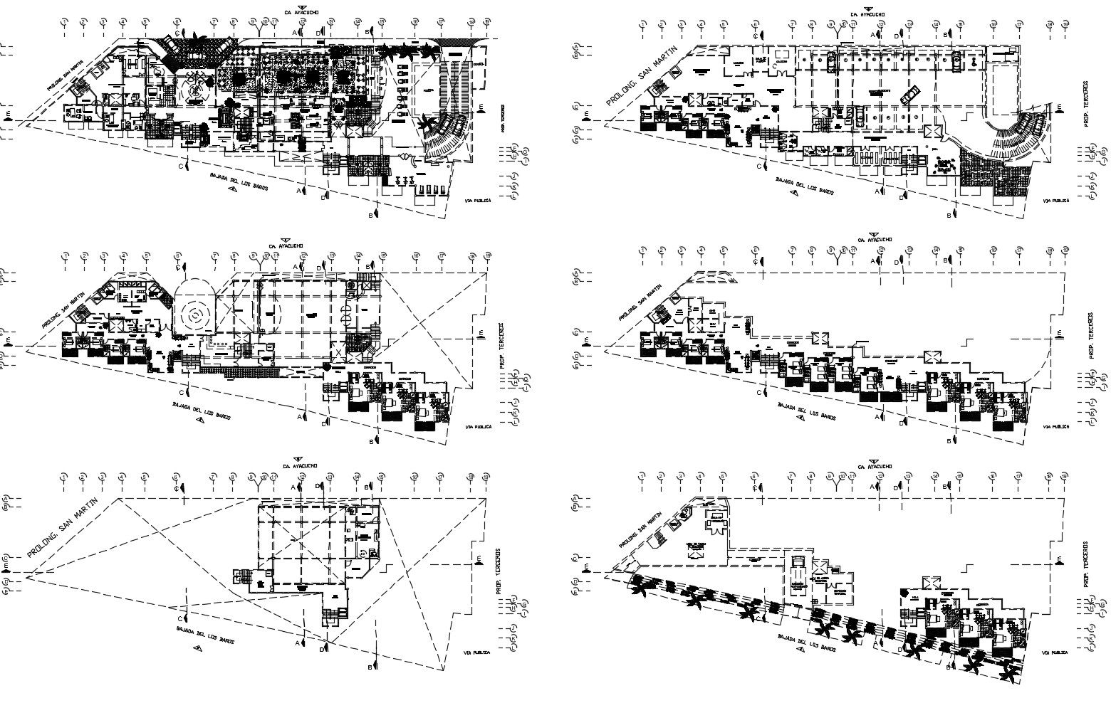 Architectural plan of the hotel with detail dimension in dwg file