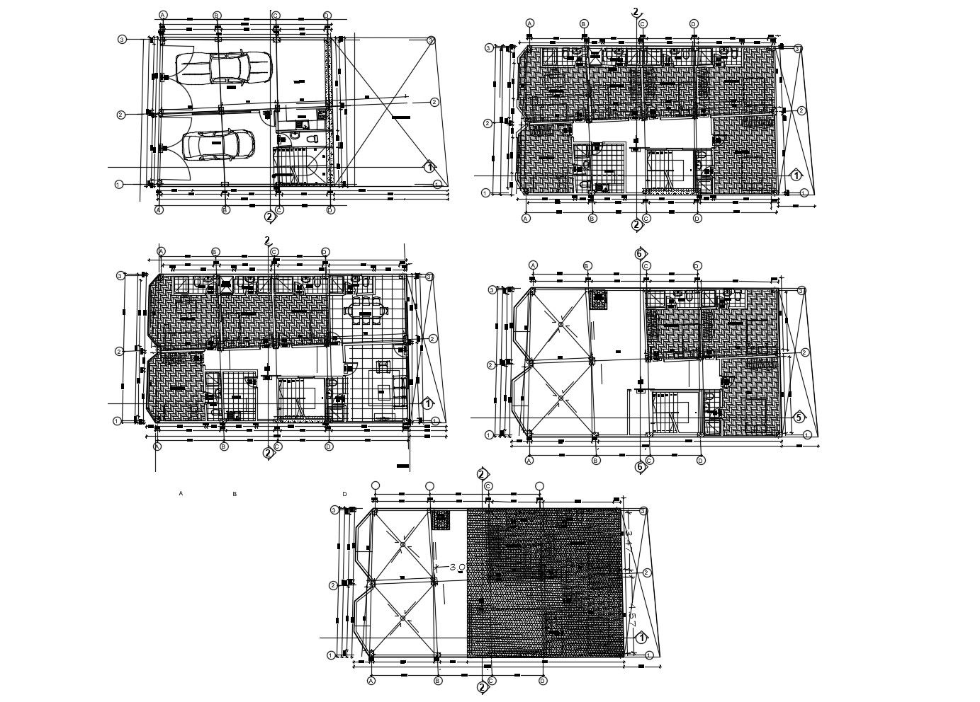 Architectural plan of the house with detail dimension in dwg file