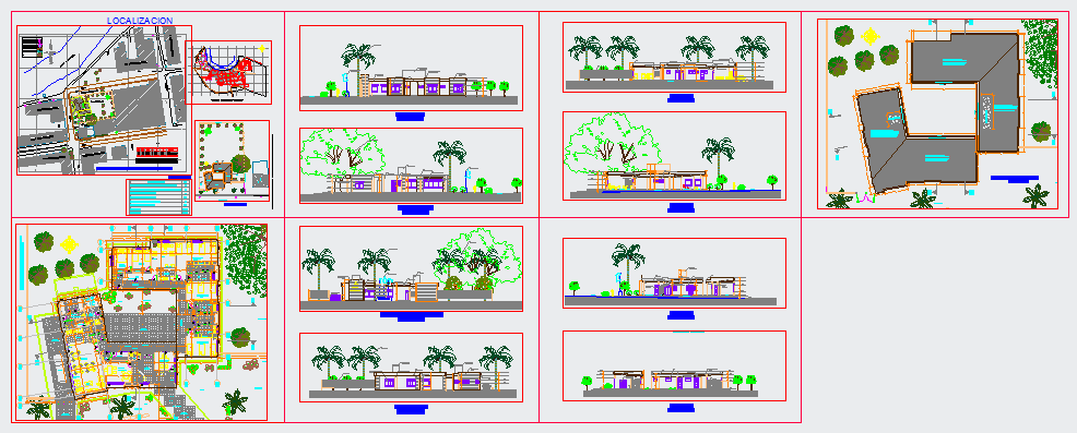 Architectural police station design drawing